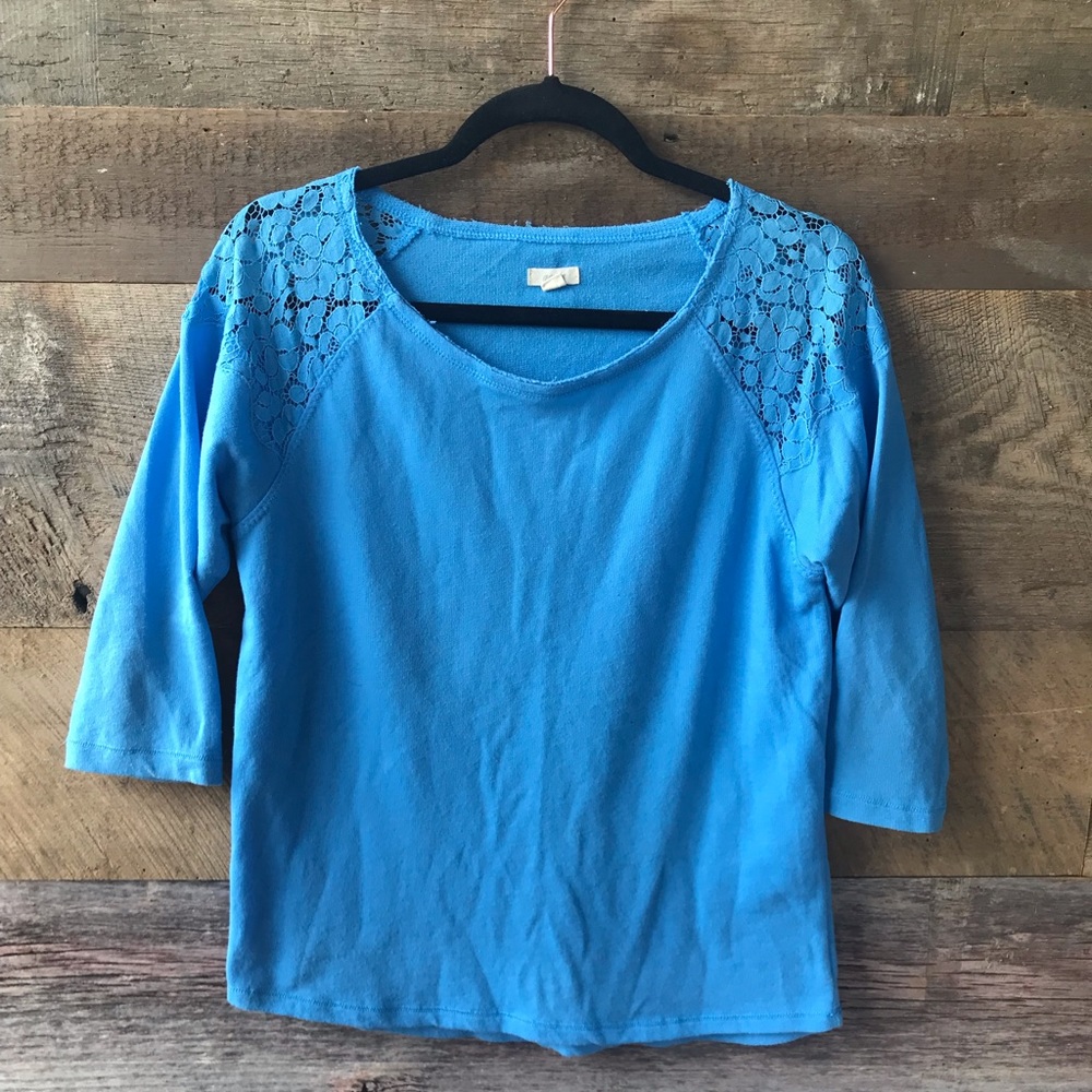 Aerie Blue Lace Sweater